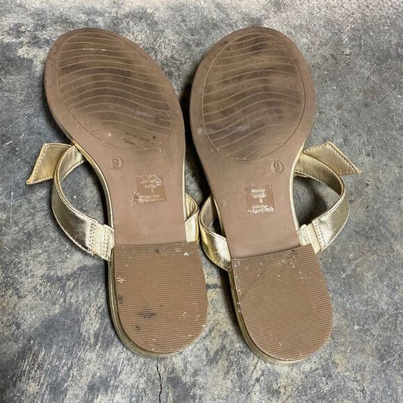 X-Appeal Gold Thong Sandal Size 9 - Picture 6 of 7